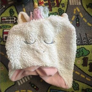 White and Pink Unicorn Kids Hat